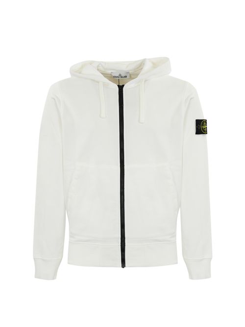 Felpa 6100061 in cotone White STONE ISLAND | 6100061S0051V0001